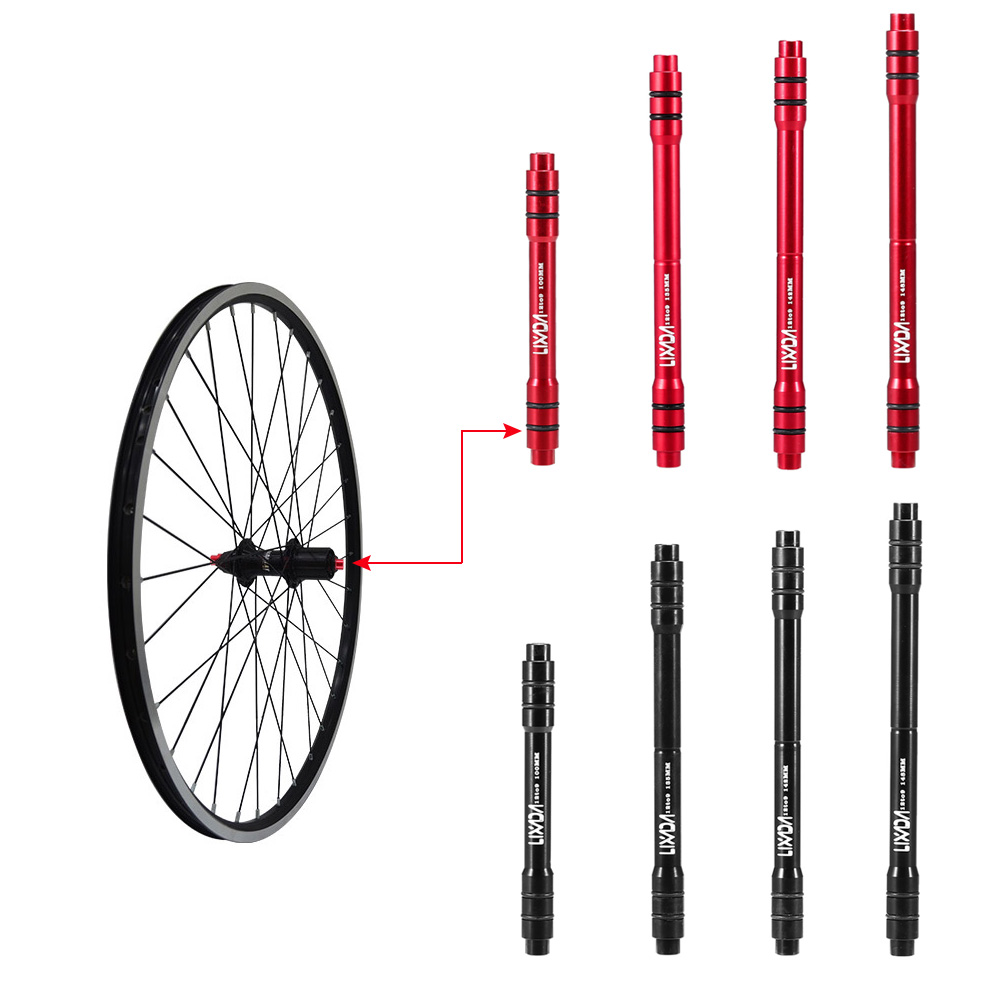 Lixada Wheel Hub 12mm to 9mm QR Adapter MTB Bike Thru Axle Hub Quick Release 100/135/142/148mm Bicycle Front Wheel Hub Adapter
