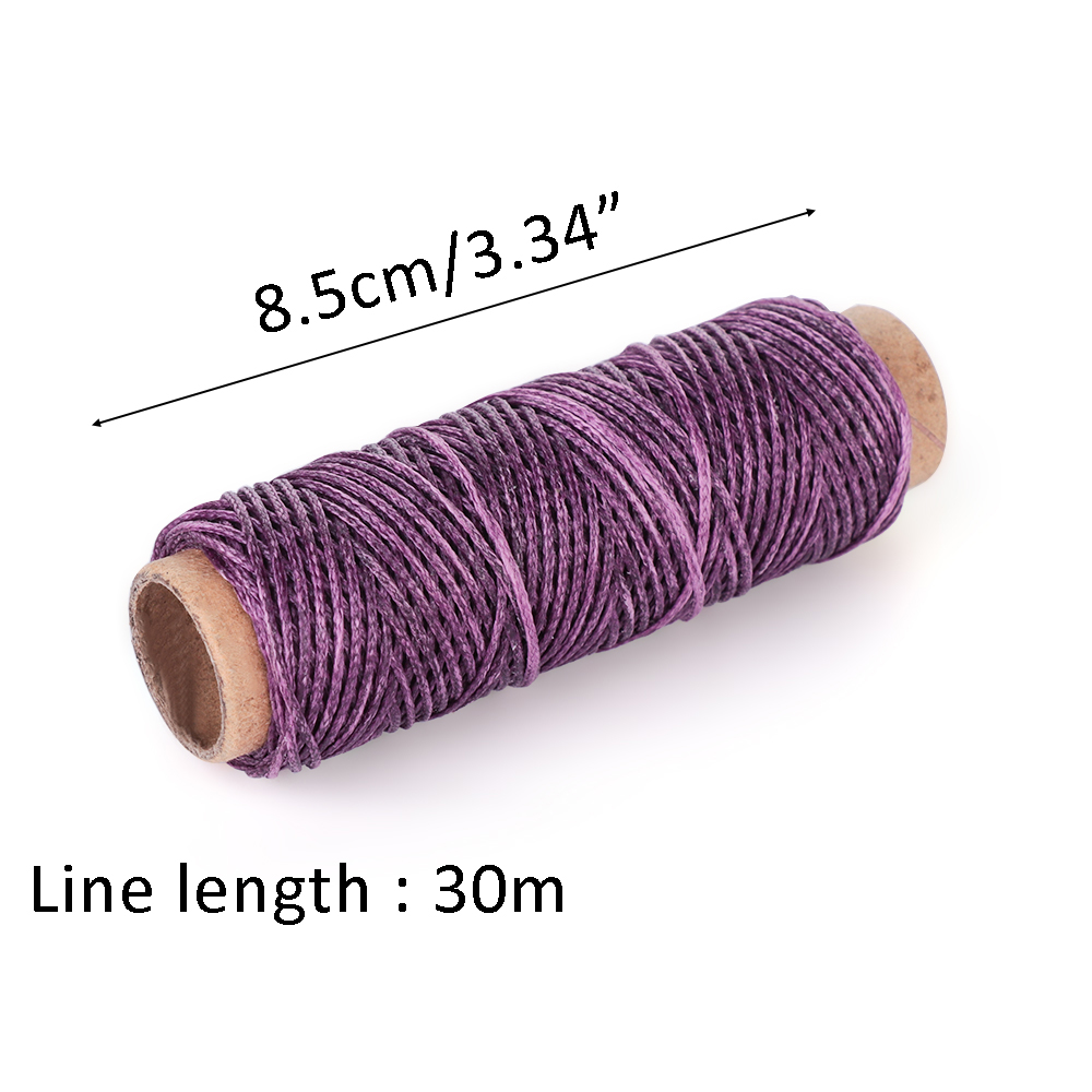 30m/Roll Durable Waxed Thread Cotton Cord String Strap 1mm Hand Stitching Thread For Leather Material Handcraft Tool