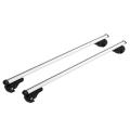 Oversea 120cm / 47.24in Car Roof Rack Cross Bars Lockable Rail Luggage Carrier Aluminum Alloy Universal Silver Auto Accessories