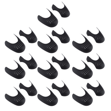 Pack of 20pcs Shoes Anti Crease Covers Adults Durable Black Protector Toe Inserts Black Shoe Care protector against shoe crease