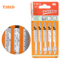 Jig Saw Blades T101D 100mm Clean Cutting 5Pcs For Wood PVC Fibreboard Reciprocating Saw Blade Power Tools