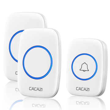 CACAZI Wireless Waterproof Doorbell 300m Range US EU UK Plug Home Intelligent Door Bell 60 chimes 0-110db Cordless Calling Bell
