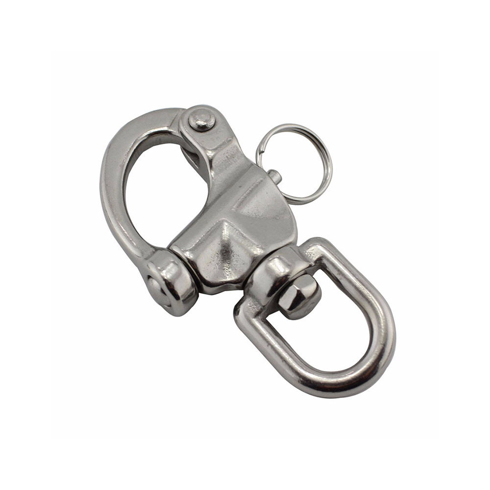 70mm Stainless Steel Rotary Spring Hook Quick Release Boat Chain Eye Shackle Swivel Bracket Snap Hook Hardware Tool