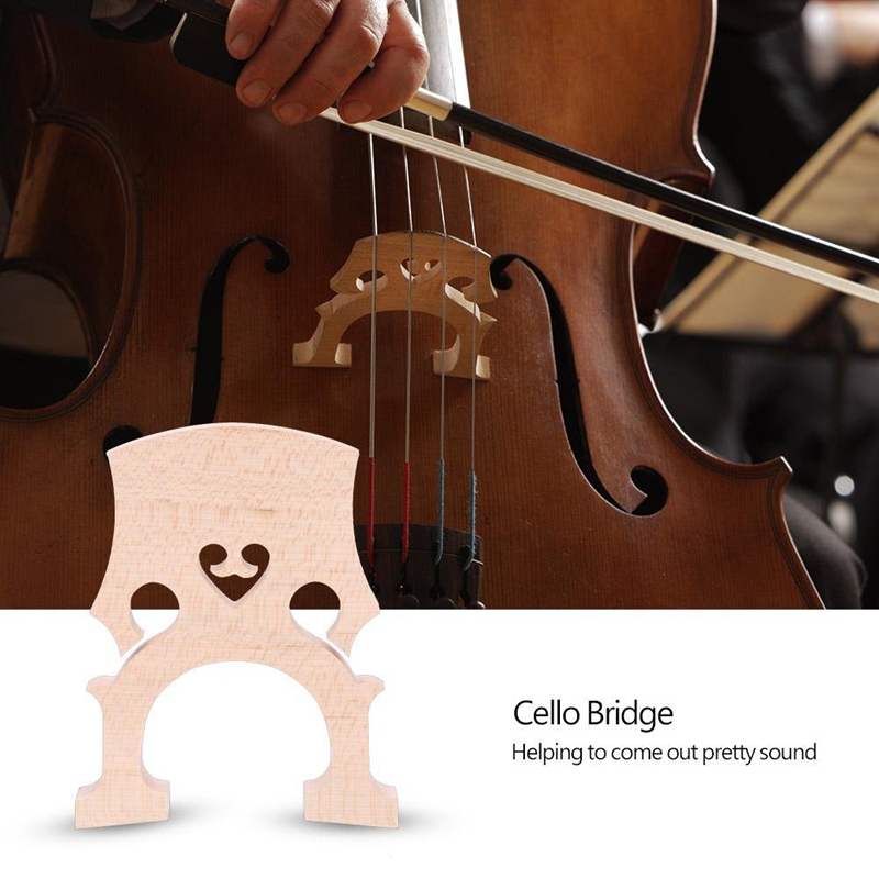 2 Piece 3/4 4/4 Regulated Double Bass Contrabass Bridge Maple Replacement Parts Cello Diy Musical Instrument Accessories(3/4)