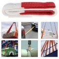 2M High-Strength Polypropylene Sling White 5 Tons Buckle Sling Flat Sling Suitable for Car and Ship Towing
