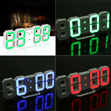 8 Shaped USB Digital Table Clocks Wall Clock LED Time Display Creative Watches 24&12-Hour Display Alarm Snooze Home Decoration