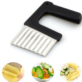 Potato Chips Slicer Wavy Cutter Stainless Steel Knife For Potato Vegetable Cutting French Fries Kitchen Gadgets