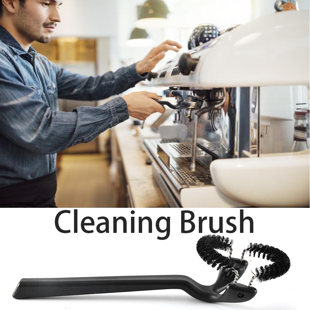 2019 Semi-automatic Coffee Machine Cleaning Brush Detachable Nylon Bristle Brush Head Cleaner Elbow Anti-scalding Design Durable