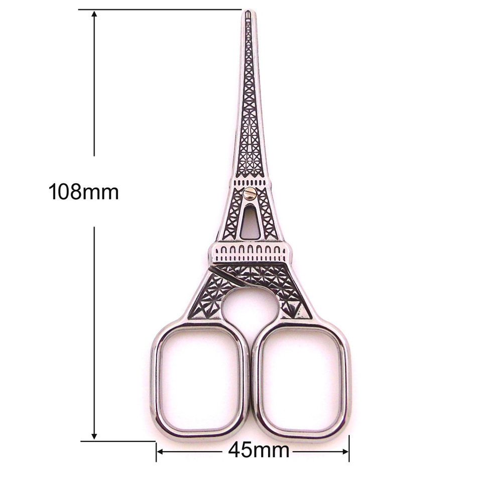 Bliss New 2020 1Pcs Stainless Steel European Vintage Eiffel Tower Scissors Sewing Shears DIY Tools for Sewing and Needlework,Q