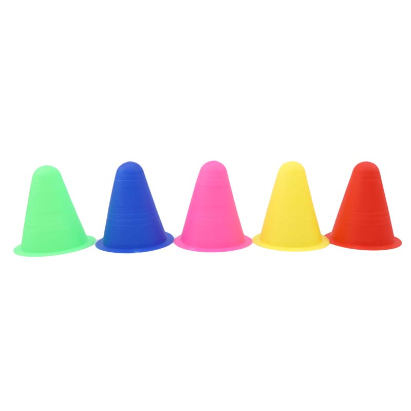 10Pcs/Set Skate Marker Training Road Cones Roller Football Soccer Rugby Soft Tower Skating Obstacle Roller Skate Pile Suppplies