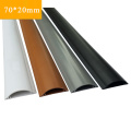 70x21mm Black Overfloor Cord Protector PVC Duct Floor Wire Cover Conceal Wires at Home Office Floor Cable Concealer Channel