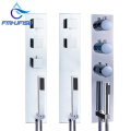 Chrome Polished Thermostatic Faucet Cartridges Triple Shower Mixer Valve 2 ways 4 ways Faucet Cartridges Valve