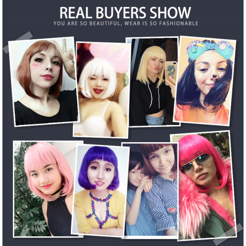 Synthetic Hair Bob Wigs Cosplay For Halloween Party Supplier, Supply Various Synthetic Hair Bob Wigs Cosplay For Halloween Party of High Quality