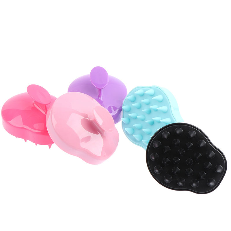 1PCS Comb Handheld Spa Massage Hair Comb Silicone Scalp Shampoo Massage Brush Shower Bath Comb Hairbrush Soft Styling Tool