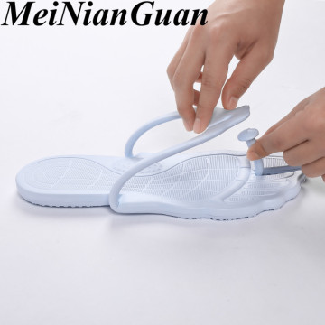 Couple Travel Portable Slippers Men Big Size Beach Shoes Hotel Folding Men's Flip-flops Summer Male Slipper Trendy Mens Shoes L8