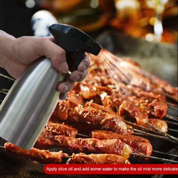 500ML Stainless Steel Oil Spray Bottle BBQ Kitchen Olive Oil Sprayer For Barbecue Sprayer-Dispenser Nozzle 2020 New Tableware