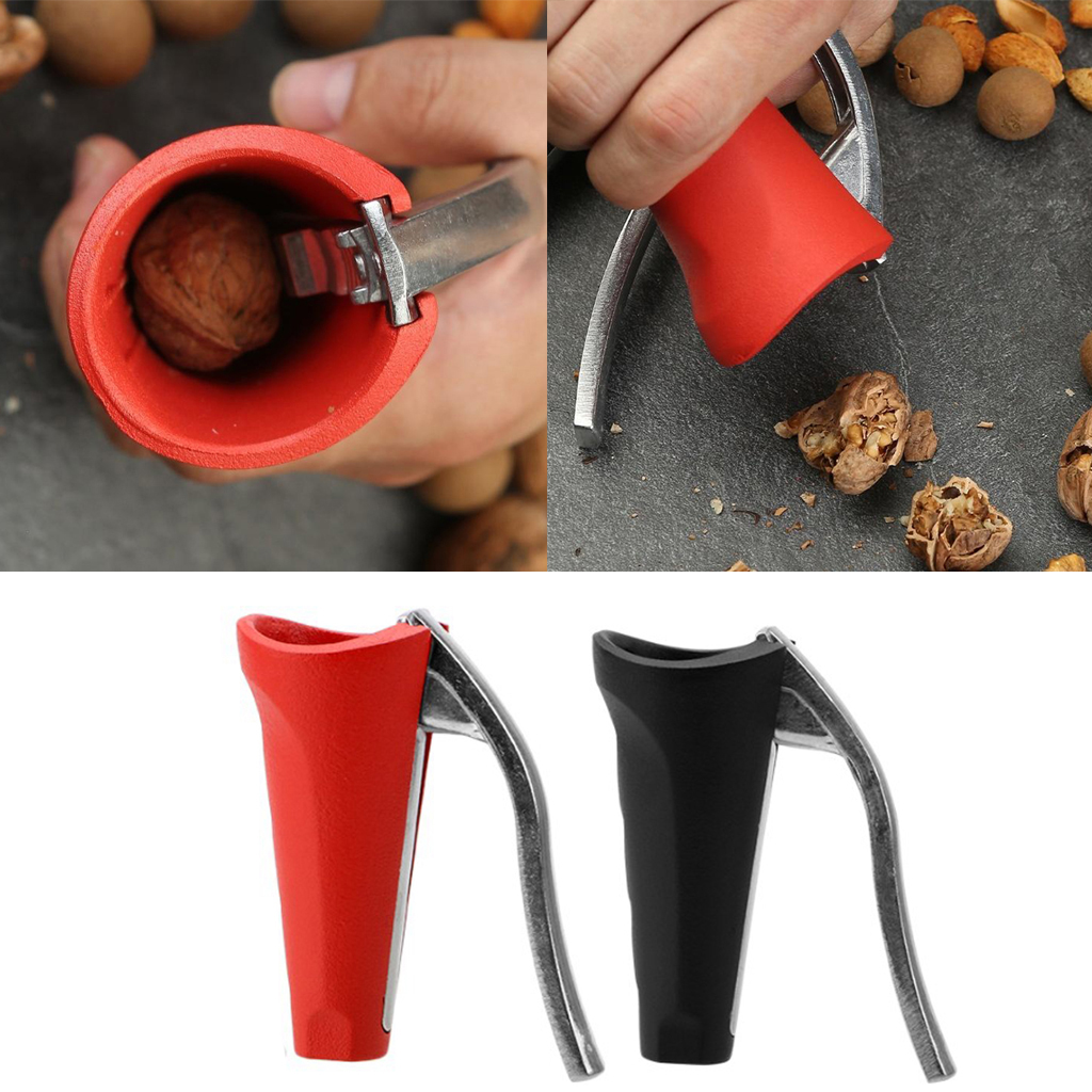 Nutcracker Walnut Pliers Sheller Opener Funnel Shape Non-slip Handle Durable