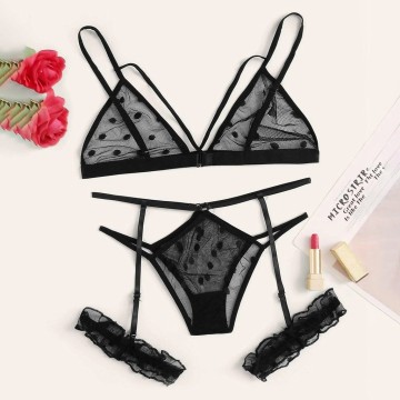 Female Underwear Sexy Erotic Micro Bikini New Women Plus Size Lace Lingerie Bra+thong Underwear Set Black Sleepwear Erotic