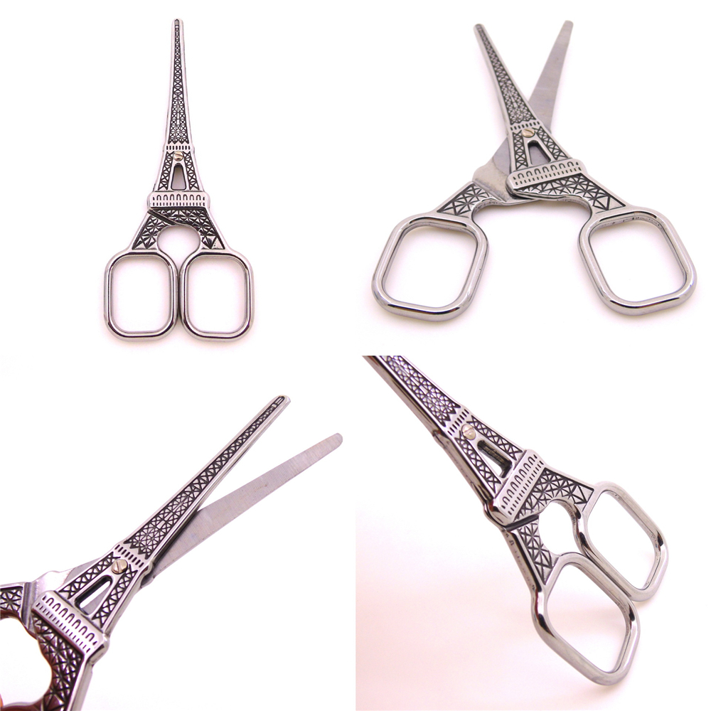 Bliss New 2020 1Pcs Stainless Steel European Vintage Eiffel Tower Scissors Sewing Shears DIY Tools for Sewing and Needlework,Q