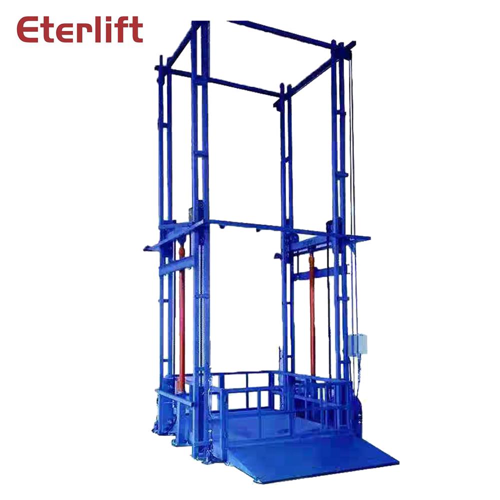 Workshop Vertical Lifting Machine Lead Rail Hydraulic Cargo lift