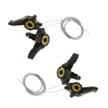 2 Pairs 3x5/3x6/3x7 Speed Thumb-tap Bicycle Shifter Levers Bike Replacement Derailleur Thumb Shifters with Cable