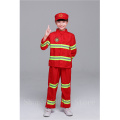 Kids Fireman Sam Cosplay Costume Fancy Halloween Carnival Clothing Set Novelty Boys Girl Shirt Pants Cap Firefighter Suit