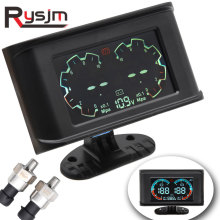 Double LCD Digital car air Pressure Gauge + voltmeter Auto Air Mpa volt Meter 1/8" NPT ester For Car Truck Motorcycle 12v 24v