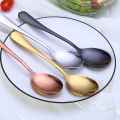 2pcs salad spoon fork set stainless steel cutlery set Serving Spoon Set Colorful Unique Spoons Holiday gift