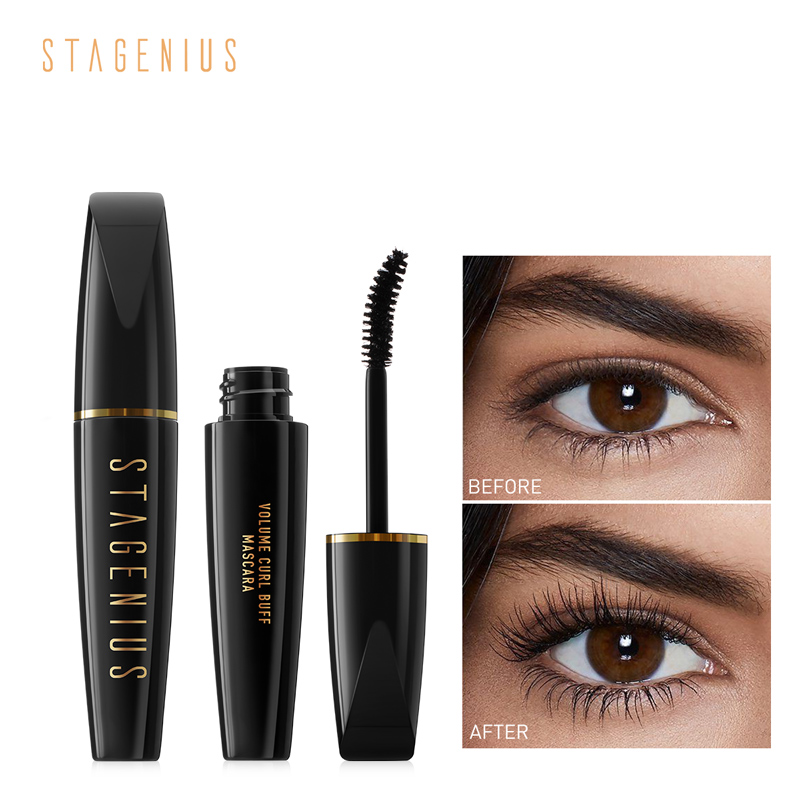 2 Styles 4D Silk Fiber Lashes Eyelash Mascara Quick Dry Lasting Waterproof Thick Lengthening Eyelash Extension Mascara TSLM2