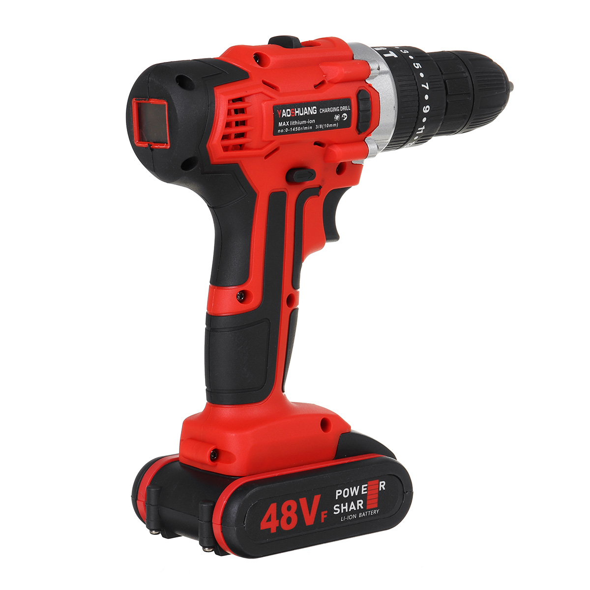 48V 25+3 Torque Impact Drill 3 in 1 Cordless Screwdriver Impact Electric Drill Power Tools 6000mAh Lithium-Ion Battery Drill Bit