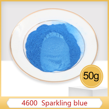 #4600 Sparkling Blue Pearl Powder Pigment Christmas Decorations for Home Automotive Coatings Arts Cr