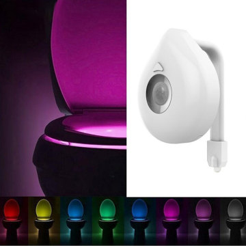 2020 New LED Toilet Light PIR Motion Sensor Night Lamp 8 Colors Backlight WC Toilet Bowl Seat Bathroom Night light for Children