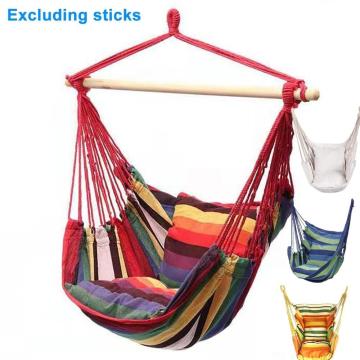 Portable Hammock Chair Canvas Bed Hammocks Garden Swing Hanging Leisure Lazy Rope Chair Swing Indoor Bedroom Seat Camping