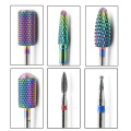 7 Pcs Nail Drill Bits Set with Box Tungsten Carbide Milling Cutter Manicure Machine Accessories Electric Nail Files Nail Tools