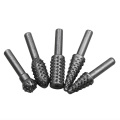 5pcs Rasp File Drill Bits Rasp Set Drill Grinder Drill Rasp For Woodworking Carving Tool 1/4" Round Shank Rotary Burr Set