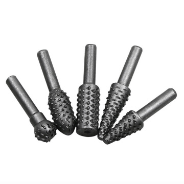 5pcs Rasp File Drill Bits Rasp Set Drill Grinder Drill Rasp For Woodworking Carving Tool 1/4