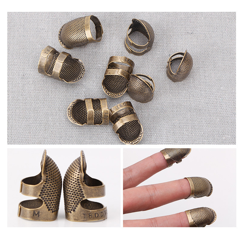 1PC Retro Finger Protector Antique Thimble Ring Handworking Needle Thimble Needles Craft Household DIY Sewing Tools Accessories