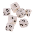 7Pcs Pearl Grain Polyhedral Dice D4 D6 D8 D10 D12 D20 TRPG for DND MTG Games