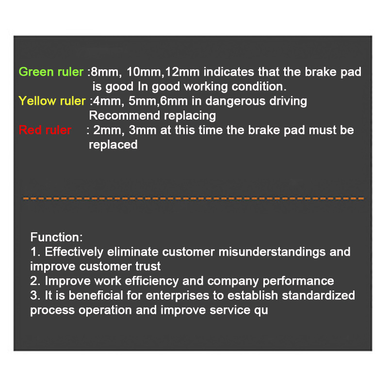 New 8 In 1 Brake Pad Measuring Tool Gauge Feeler Tester Scale Lining Thickness Wear Meter Thickness Gauge Handy Measuring
