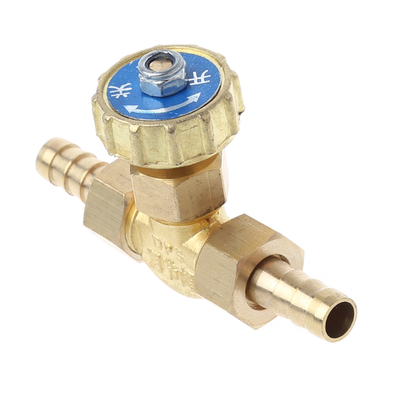 Elbow Brass Needle Valve 8mm Propane Butane Gas Adjuster Barbed Spigots 1 Mpa Drop Ship