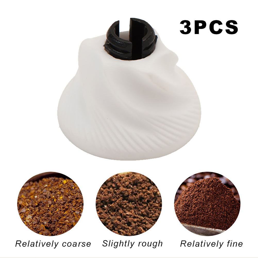 3pcs Home Ceramic Burr Rotor Kitchen Portable Replacement Parts Crank Bean Adjustable Wear Resistant Conical Coffee Grinder Core