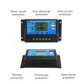 24V 12V Auto Solar Panel Battery Charge Controller 60A 50A 40A 30A 20A 10A LCD Solar Collector Regulator with Dual USB Wholesale