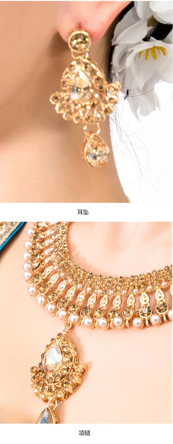 2020 New Nepal Ethnic Indian Saree Dancing Drop Earrings for Women Party Gift Shoot Performance Brows Accessory+Necklace+Earring