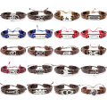 Field Ice Hockey Player Soccer Football Softball Volleyball Lacrosse Gymnastics Tennis Charm Leather Bracelets Women Men Jewelry