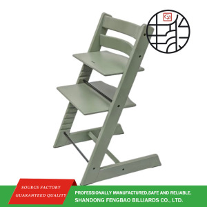 Elegant Gray Green Study Chair in Wood