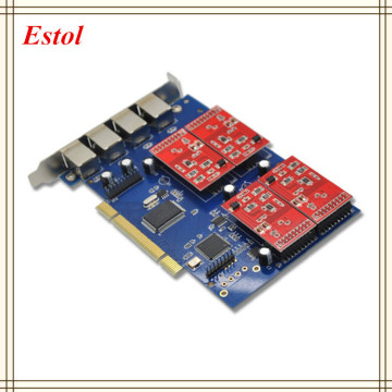 New Wholesale TDM410P Asterisk PCI card 4 FXS/FXO analog voice telephony card Asterisk/Trixbox/Elastix/Freeswitch IP PBX