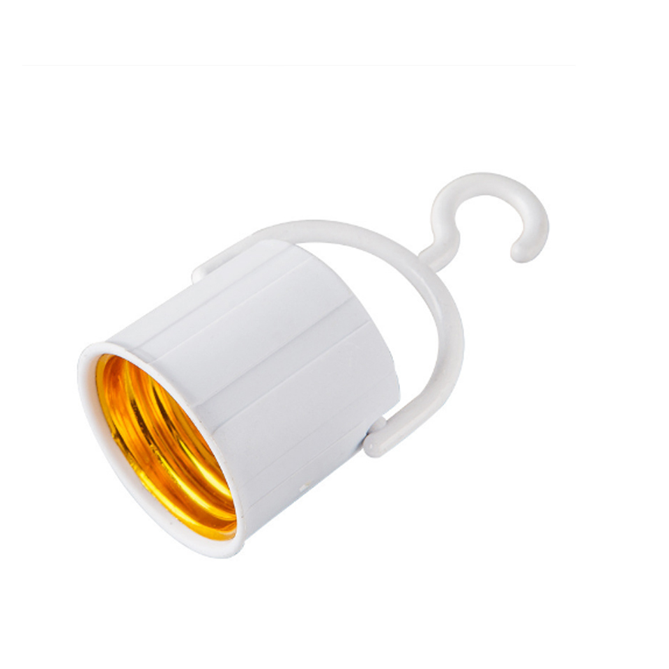 E27 Hook Lamp Light Socket Base Screw Lamp Holder With Switch On/ Off For Emergency Light Bulb