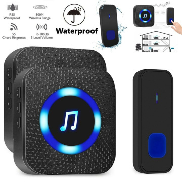 Waterproof door bell 1000ft LED Wireless Doorbell Outdoor smart Door Bell Home Security Smart Doorbells