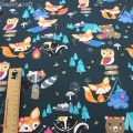 160x300cm Cotton Twill Fabric Cartoon Fox Printed Cloth Sewing Quilting Fabrics for Patchwork Needlework DIY Handmade Material