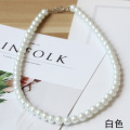 Pearl Necklaces For Women 8mm Simulated Pearl Chain Necklace Collier Femme Choker Wedding Bridal Jewelry Party Gifts Bijoux